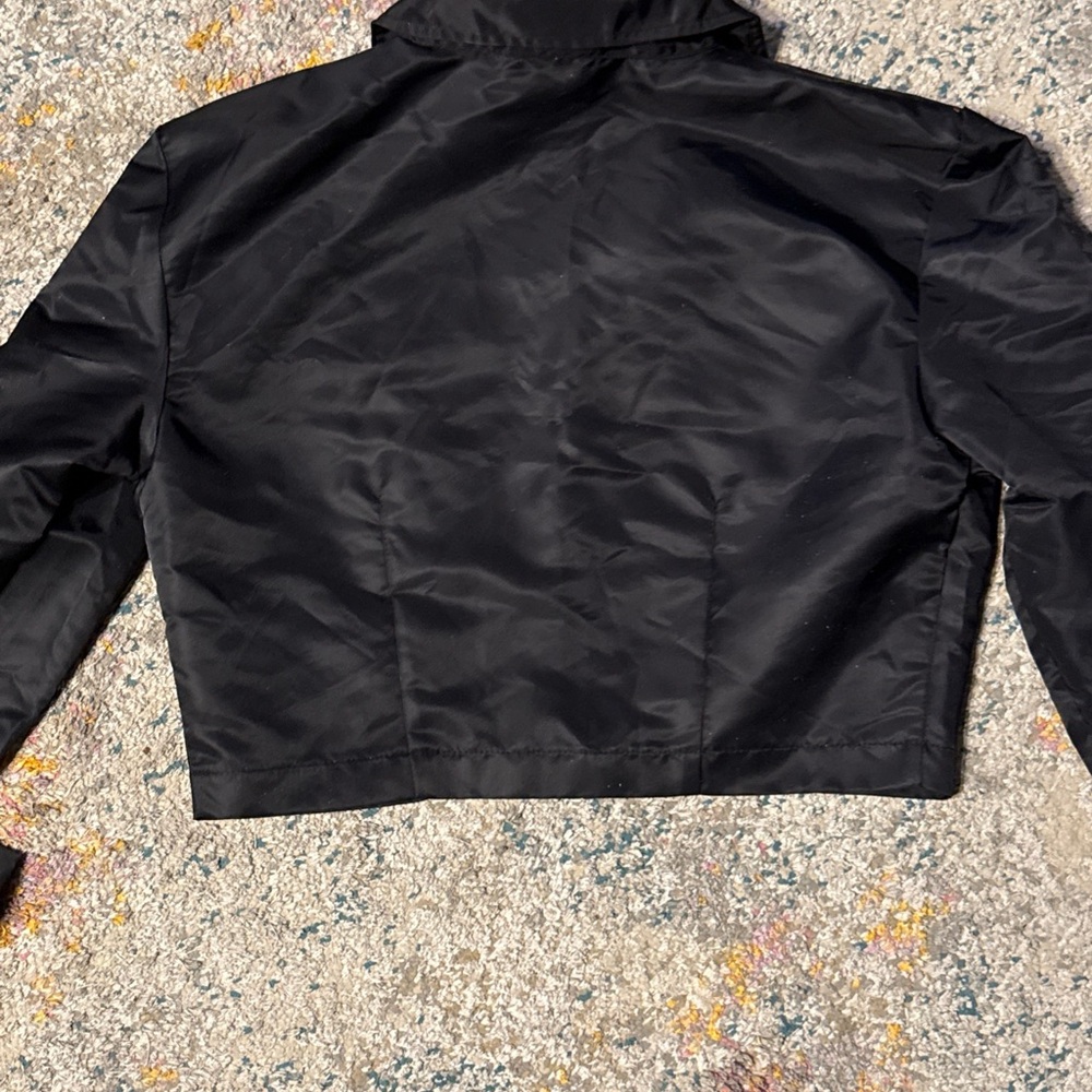 Vintage Moda International 1980s Cropped Nylon Parachute Jacket & Mini Skirt Set - Picture 11 of 12